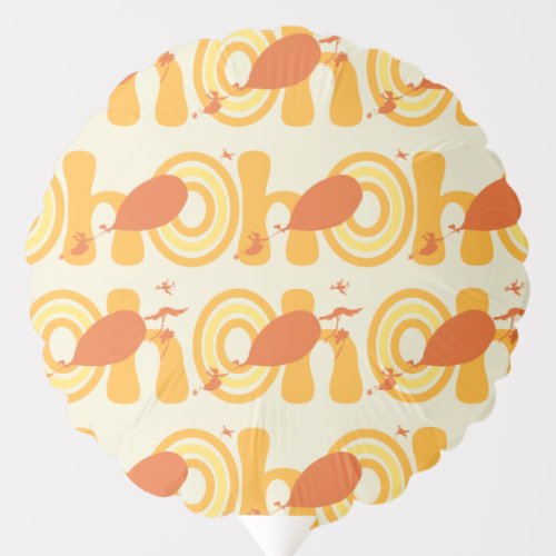 Oh the Places Youll Go  Orange Text Pattern Balloon