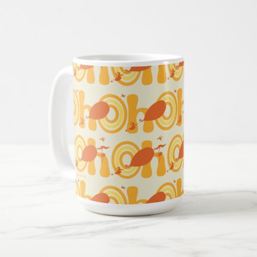 Oh the Places Youll Go  Orange Text Pattern Coffee Mug