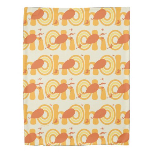 Oh the Places Youll Go  Orange Text Pattern Duvet Cover