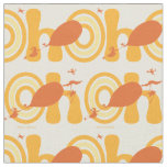 Oh, the Places You'll Go | Orange Text Pattern Fabric