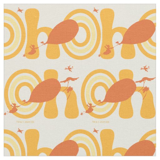 Oh, the Places You'll Go | Orange Text Pattern Fabric