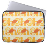 Oh, the Places You'll Go | Orange Text Pattern Laptop Sleeve