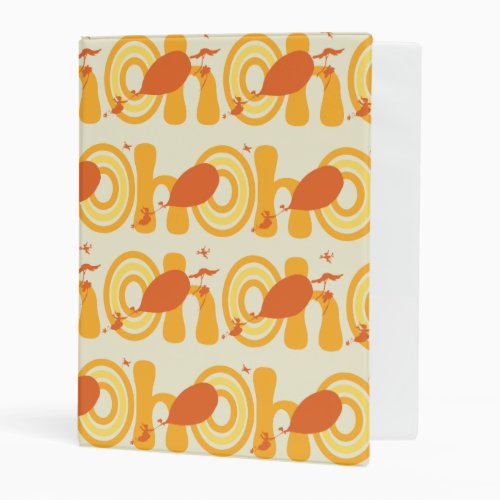 Oh the Places Youll Go  Orange Text Pattern Mini Binder