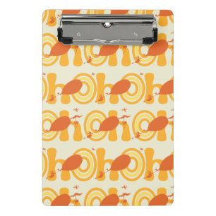 Oh, the Places You'll Go Orange Text Pattern Mini Clipboard