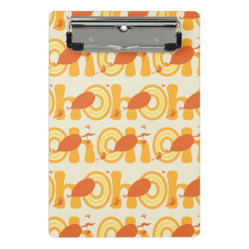 Oh the Places Youll Go  Orange Text Pattern Mini Clipboard