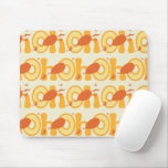 Oh, the Places You'll Go | Orange Text Pattern Mouse Pad