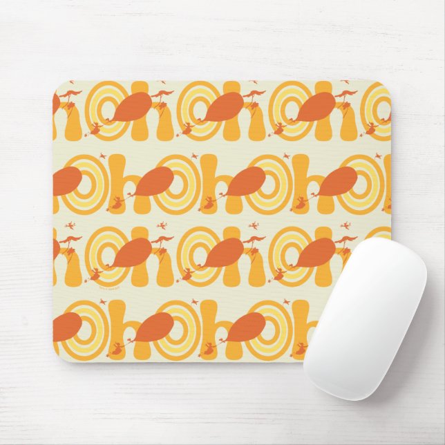 Oh, the Places You'll Go | Orange Text Pattern Mouse Pad (With Mouse)