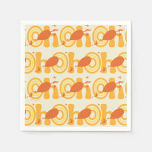Oh, the Places You'll Go Orange Text Pattern Napkins