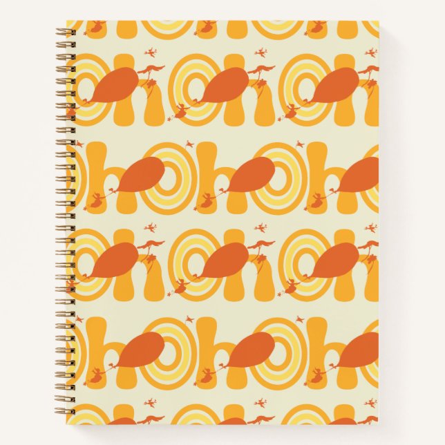 Oh, the Places You'll Go | Orange Text Pattern Notebook (Front)
