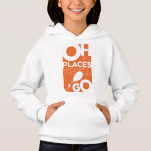 Oh, The Places You'll Go! Orange Typeography Hoodie