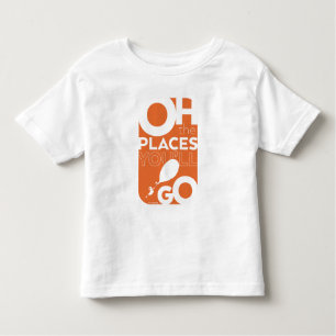 Oh, The Places You'll Go! Orange Typeography Toddler T-shirt