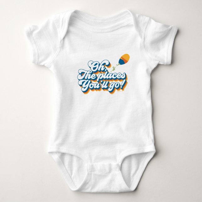 Oh, The Places You'll Go! Quote with Balloon Baby Bodysuit (Front)