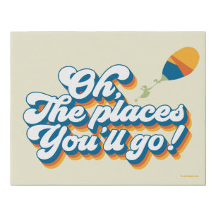 Oh, The Places You'll Go! Quote with Balloon Faux Canvas Print