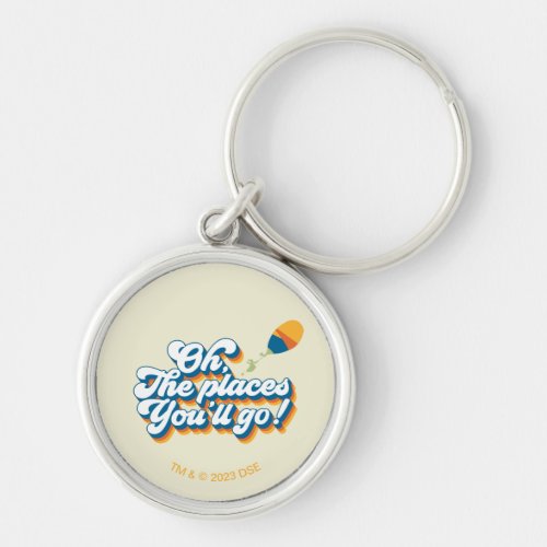 Oh The Places Youll Go Quote with Balloon Keychain