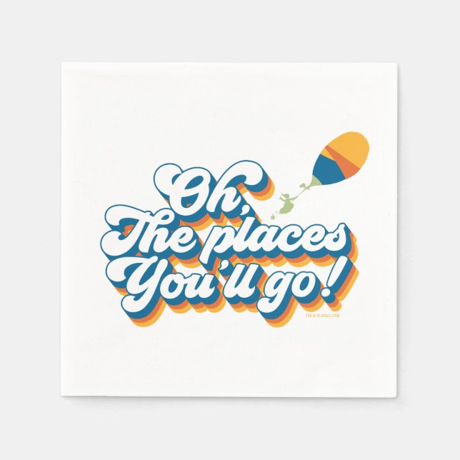 Oh, The Places You'll Go! Quote with Balloon Napkins (Front)