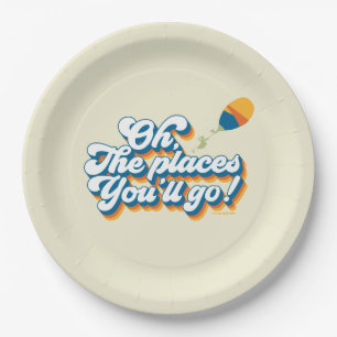 Oh, The Places You'll Go! Quote with Balloon Paper Plates