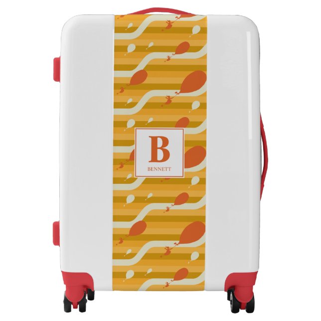Oh, The Places You'll Go! Retro Balloon Pattern Luggage (Front)