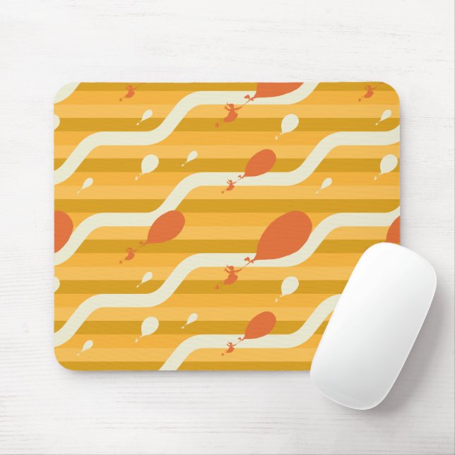 Oh, The Places You'll Go! Retro Balloon Pattern Mouse Pad (With Mouse)
