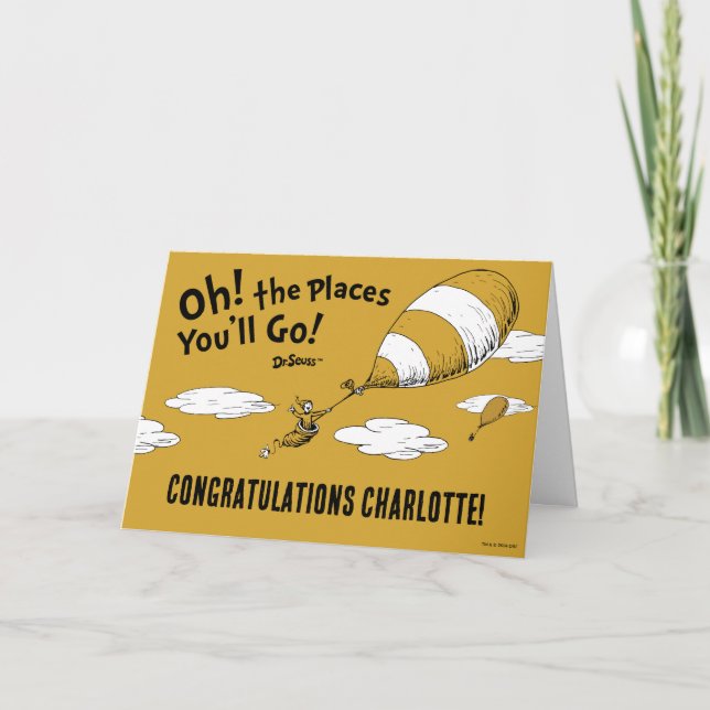 Oh, The Places You'll Go! Retro Graduation Card (Front)