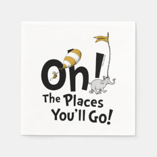 Oh, The Places You'll Go! Retro Graduation Napkins