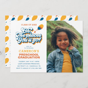 Oh, The Places You'll Go! Retro Graduation Photo Invitation
