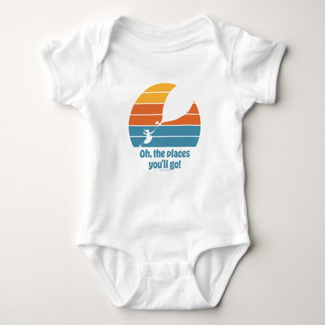 Oh, The Places You'll Go! Retro Sunset Baby Bodysuit (Front)
