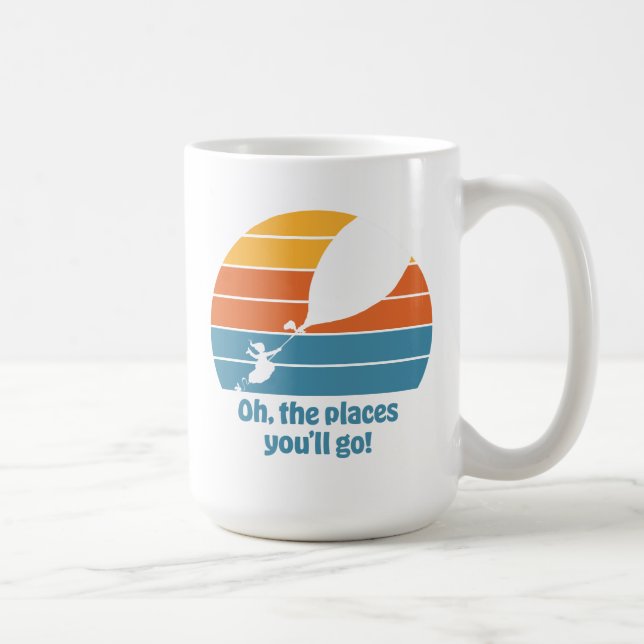 Oh, The Places You'll Go! Retro Sunset Coffee Mug (Right)