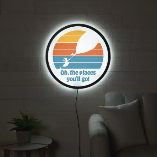 Oh The Places Youll Go Retro Sunset LED Sign