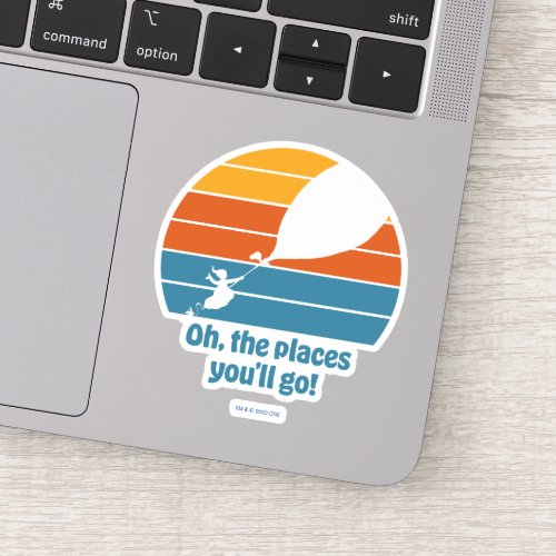 Oh The Places Youll Go Retro Sunset Sticker