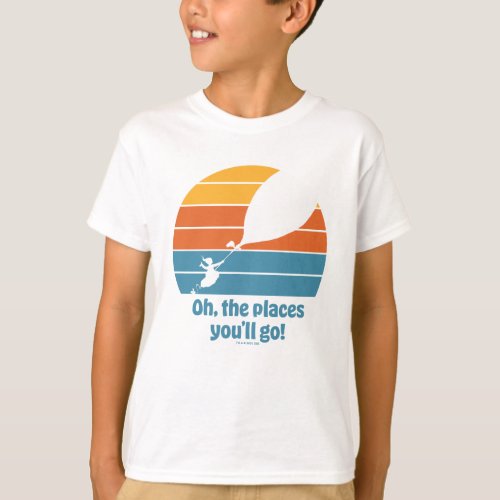 Oh The Places Youll Go Retro Sunset T_Shirt