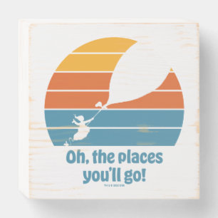 Oh, The Places You'll Go! Retro Sunset Wooden Box Sign