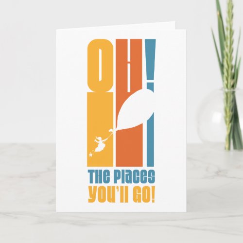 Oh The Places Youll Go Tall Retro Typography Card