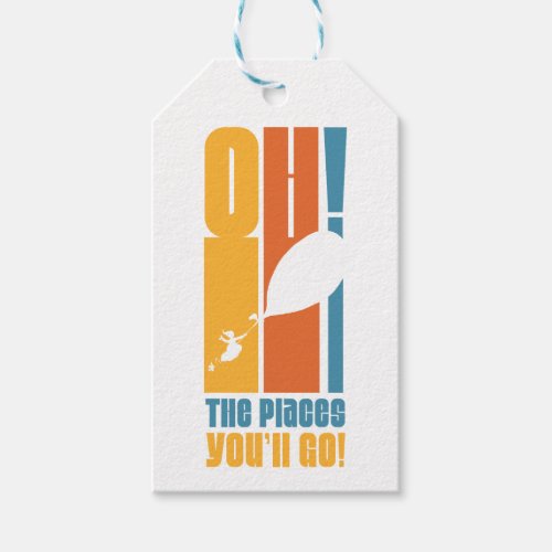 Oh The Places Youll Go Tall Retro Typography Gift Tags