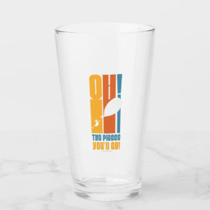 Oh, The Places You'll Go! Tall Retro Typography Glass