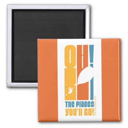 Oh The Places Youll Go Tall Retro Typography Magnet