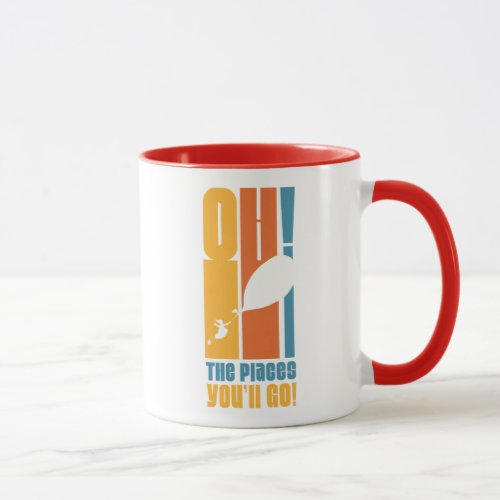 Oh The Places Youll Go Tall Retro Typography Mug