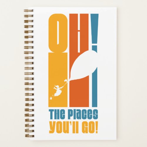 Oh The Places Youll Go Tall Retro Typography Notebook