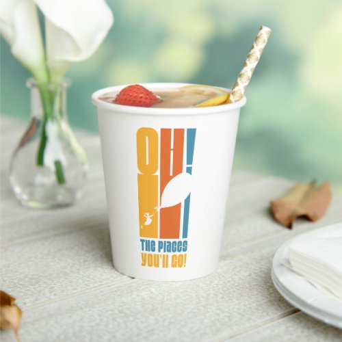 Oh The Places Youll Go Tall Retro Typography Paper Cups