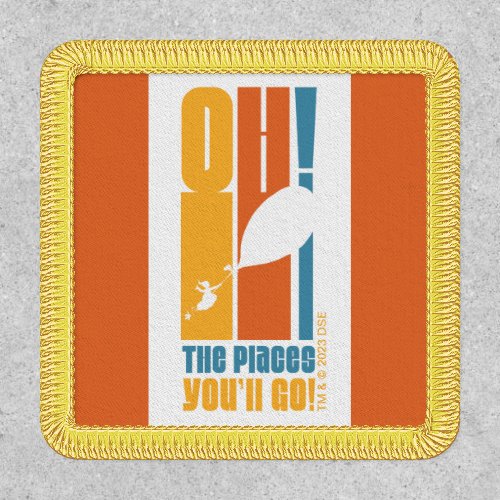 Oh The Places Youll Go Tall Retro Typography Patch