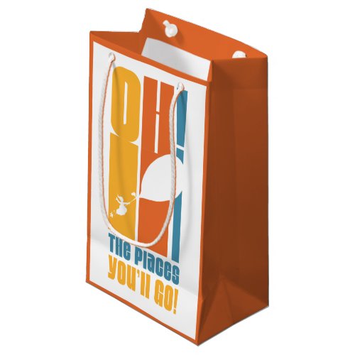 Oh The Places Youll Go Tall Retro Typography Small Gift Bag
