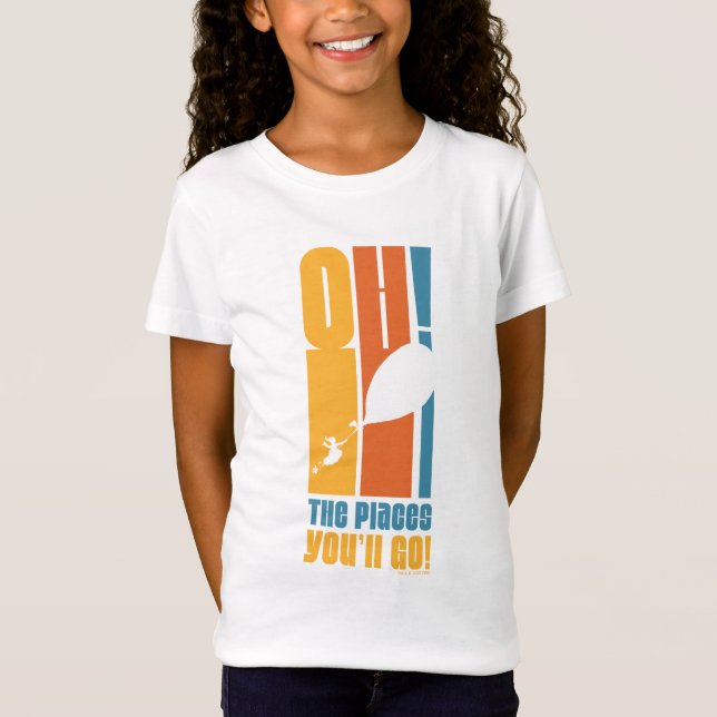 Oh, The Places You'll Go! Tall Retro Typography T-Shirt (Front)