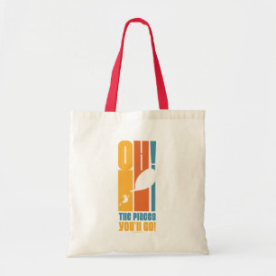 Oh, The Places You'll Go! Tall Retro Typography Tote Bag