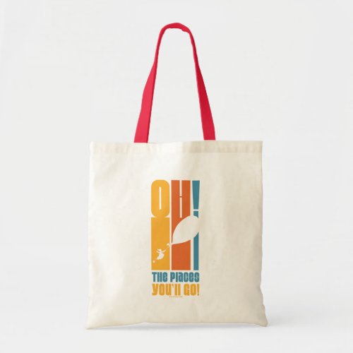Oh The Places Youll Go Tall Retro Typography Tote Bag