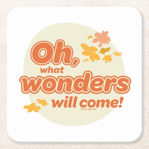 Oh The Places Youll Go What Wonders Will Come Square Paper Coaster