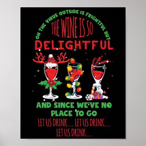 Oh The Virus Outside Is Frightful But The Wine Poster