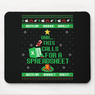 Oh This Calls For A Spreadsheet Christmas Excel Ug Mouse Pad