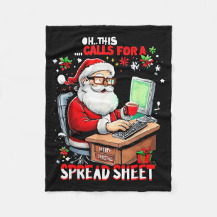 Oh This Calls For A Spreadsheet, Funny Excel Chris Fleece Blanket
