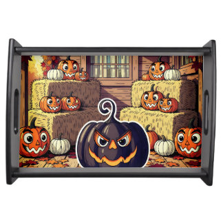 Oh Those Ghastly Pumpkins Serving Tray