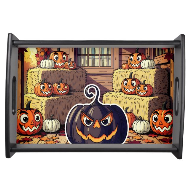 Oh Those Ghastly Pumpkins  Serving Tray (Front)