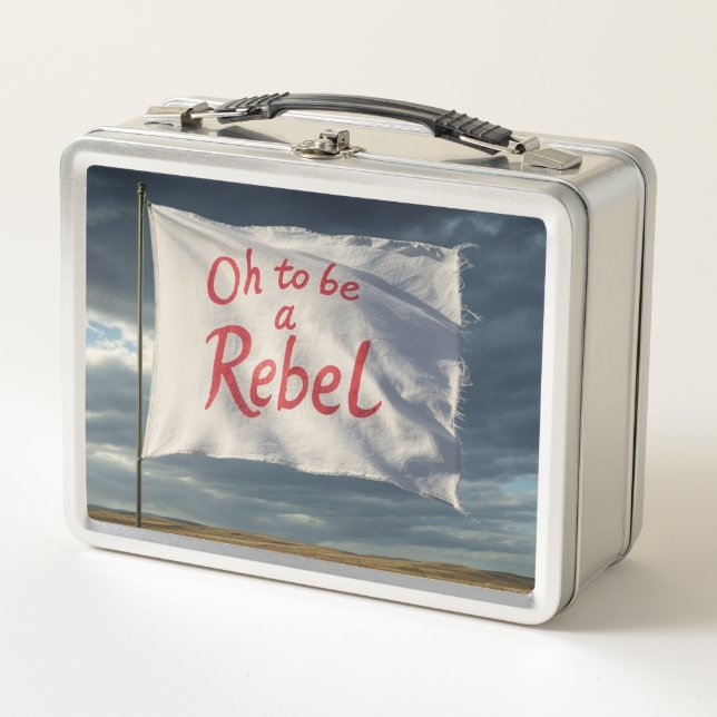 Oh to be a Rebel Metal Lunch Box (Front)